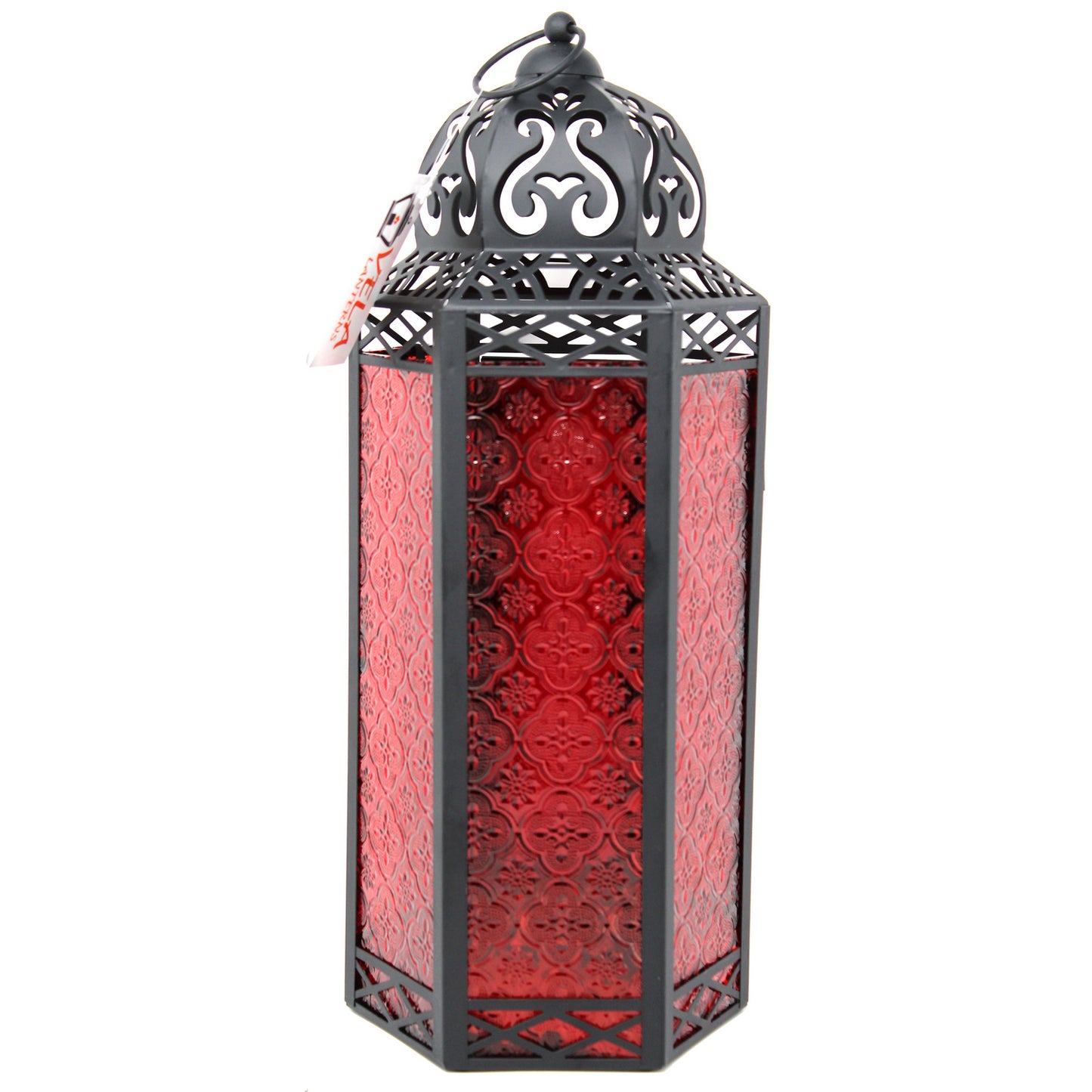 Red Moroccan Candle Lantern, Extra Large