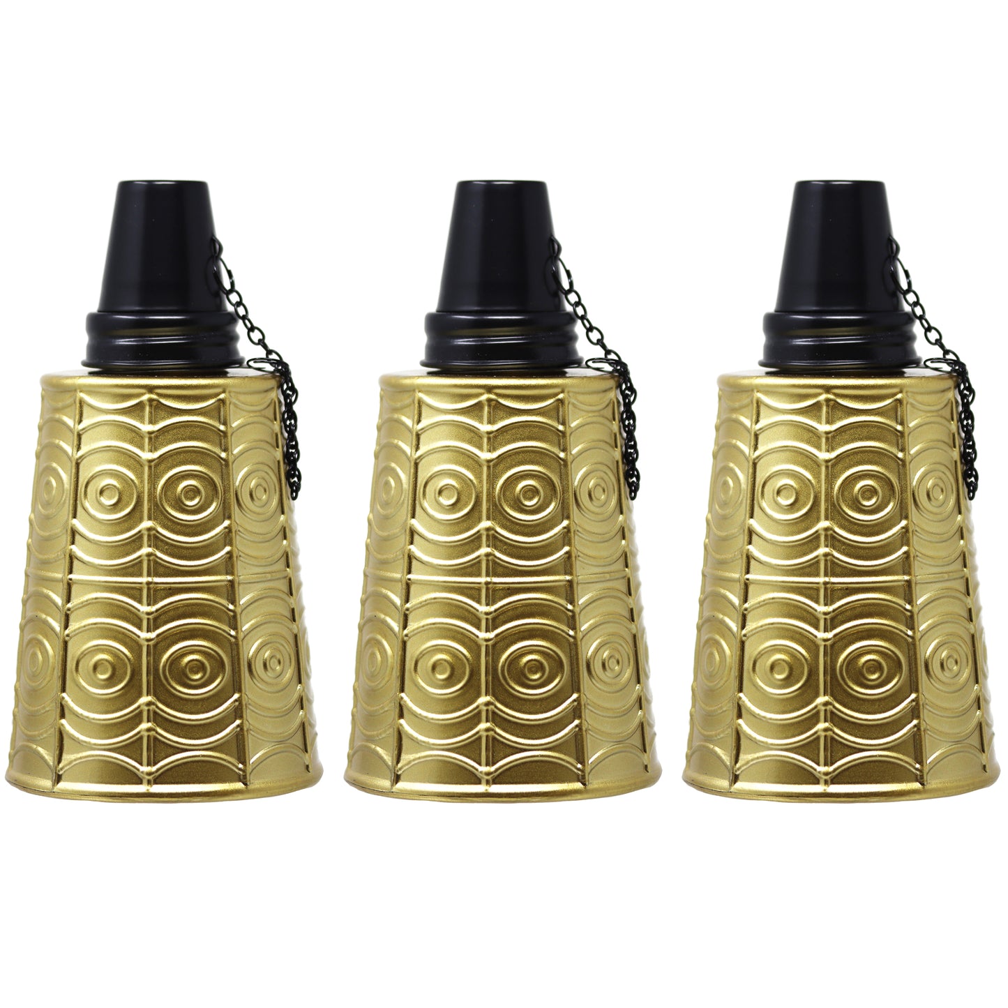 3pc Citronella Table Top Torches, Gold