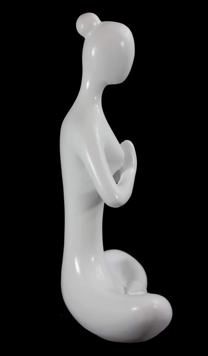 Yoga Pose Statue/Sculputure Gifts for Women, Home or Room Decor, White Prayer Hands Statues/Figurines, 8" Tall - Yoga Prayer Pose Prayer - PT03