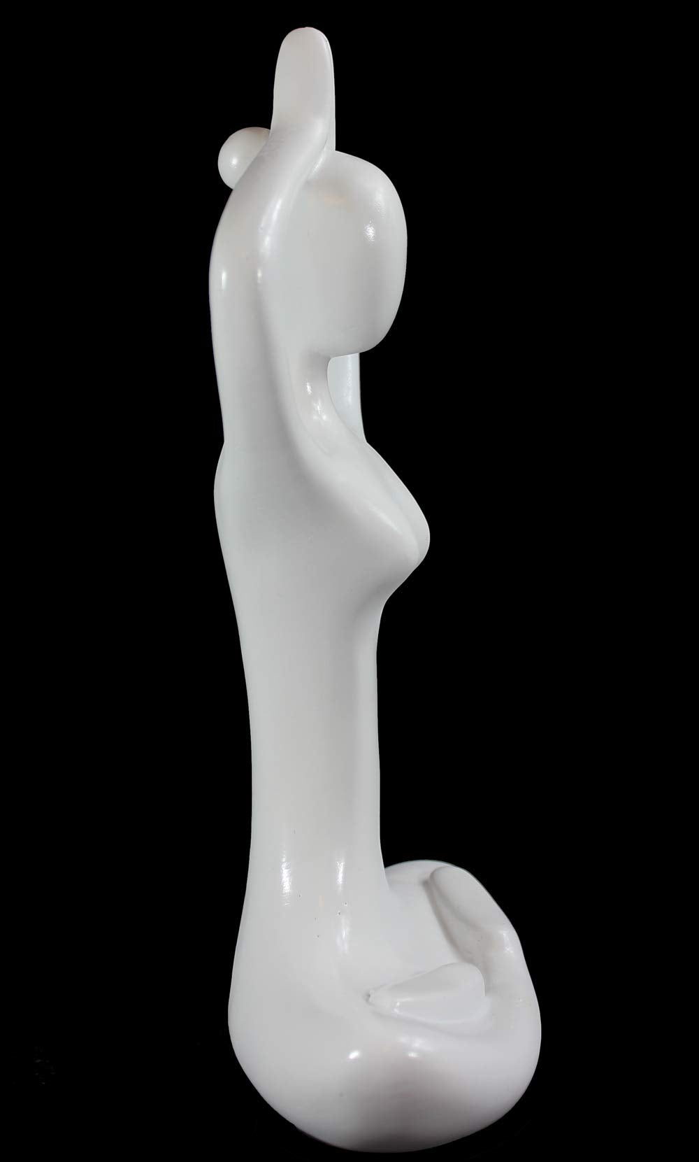 Yoga Mountain Pose Statue/Sculputure Gifts for Women, Home or Room Decor, White Prayer Hands Statues/Figurines, 8" Tall - White Mountain - PT03
