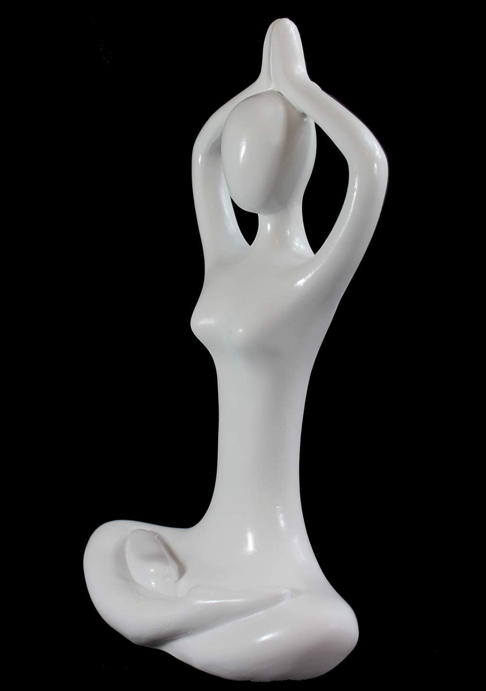 Yoga Mountain Pose Statue/Sculputure Gifts for Women, Home or Room Decor, White Prayer Hands Statues/Figurines, 8" Tall - White Mountain - PT01