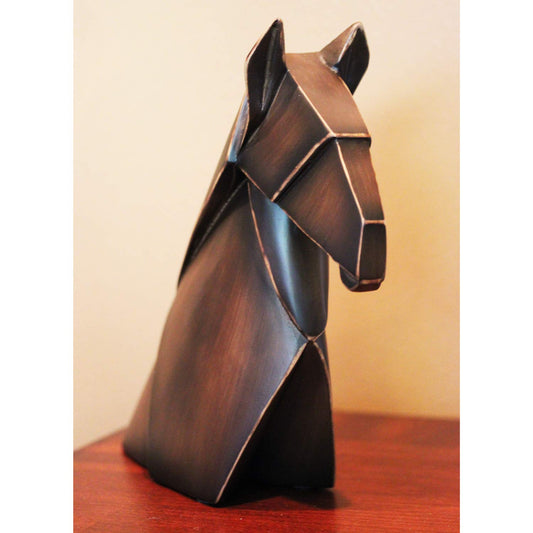 Decorative Horse Statue for Bookshelves or Home Decor, Small, Brown - Brown Small - MAIN