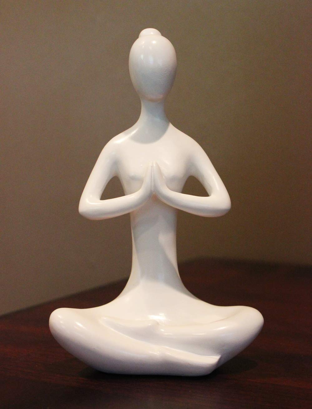 Yoga Pose Statue/Sculputure Gifts for Women, Home or Room Decor, White Prayer Hands Statues/Figurines, 8" Tall - Yoga Prayer Pose Prayer - PT04