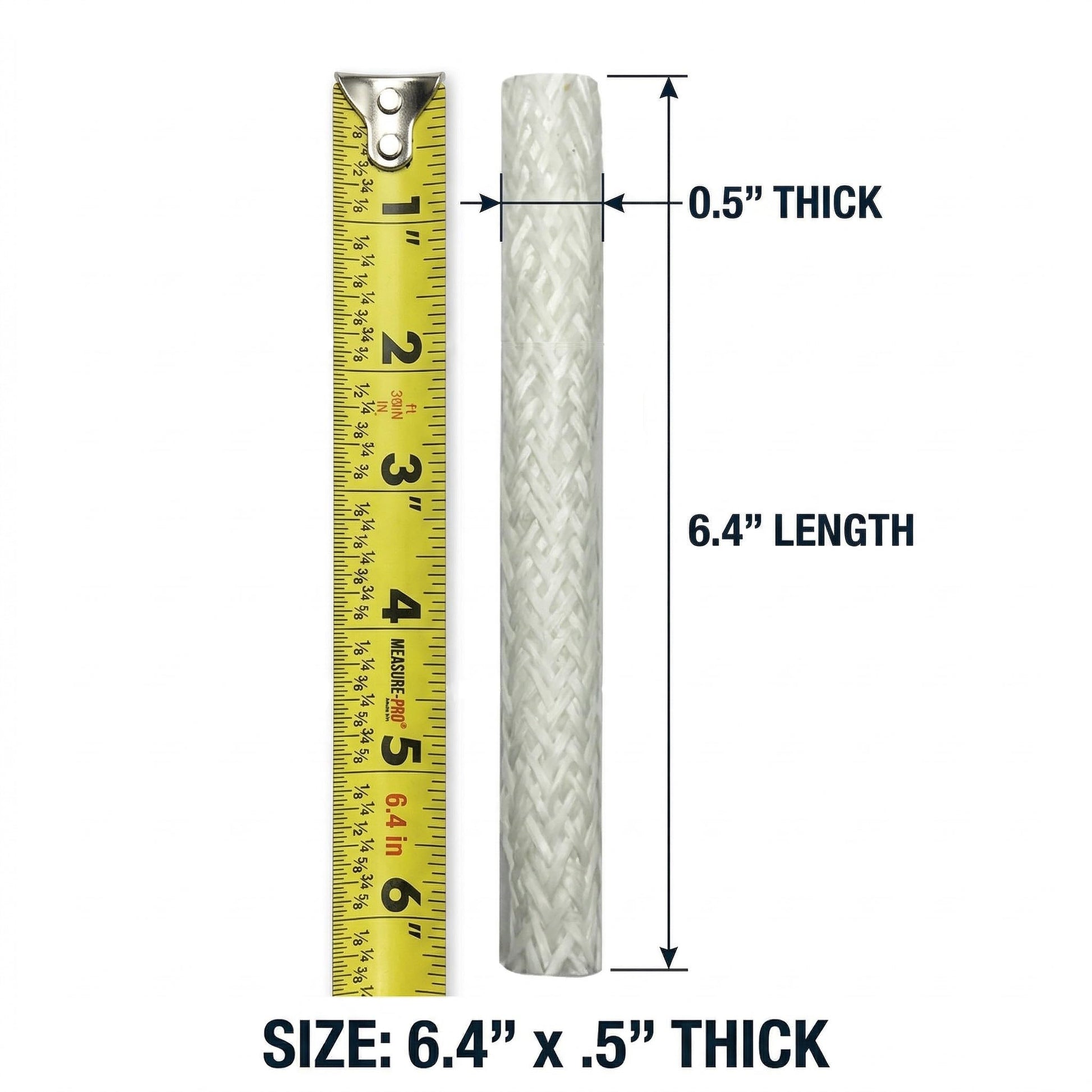 6 inch Fiberglass Replacment Wicks for Outside Glass Torches - Citronella Oil Lamp Burner 16oz Table Top Torch for Patio, Garden, Deck, and Outdoor Parties, Set - Pack of 12 - PT02
