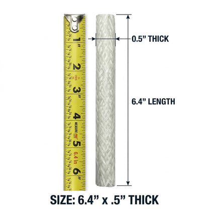 6 inch Fiberglass Replacment Wicks for Outside Glass Torches - Citronella Oil Lamp Burner 16oz Table Top Torch for Patio, Garden, Deck, and Outdoor Parties, Set - Pack of 12 - PT02