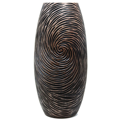 13" Tall Large Decorative European Style Flower Vase, Brown - Brown 13" - PT03