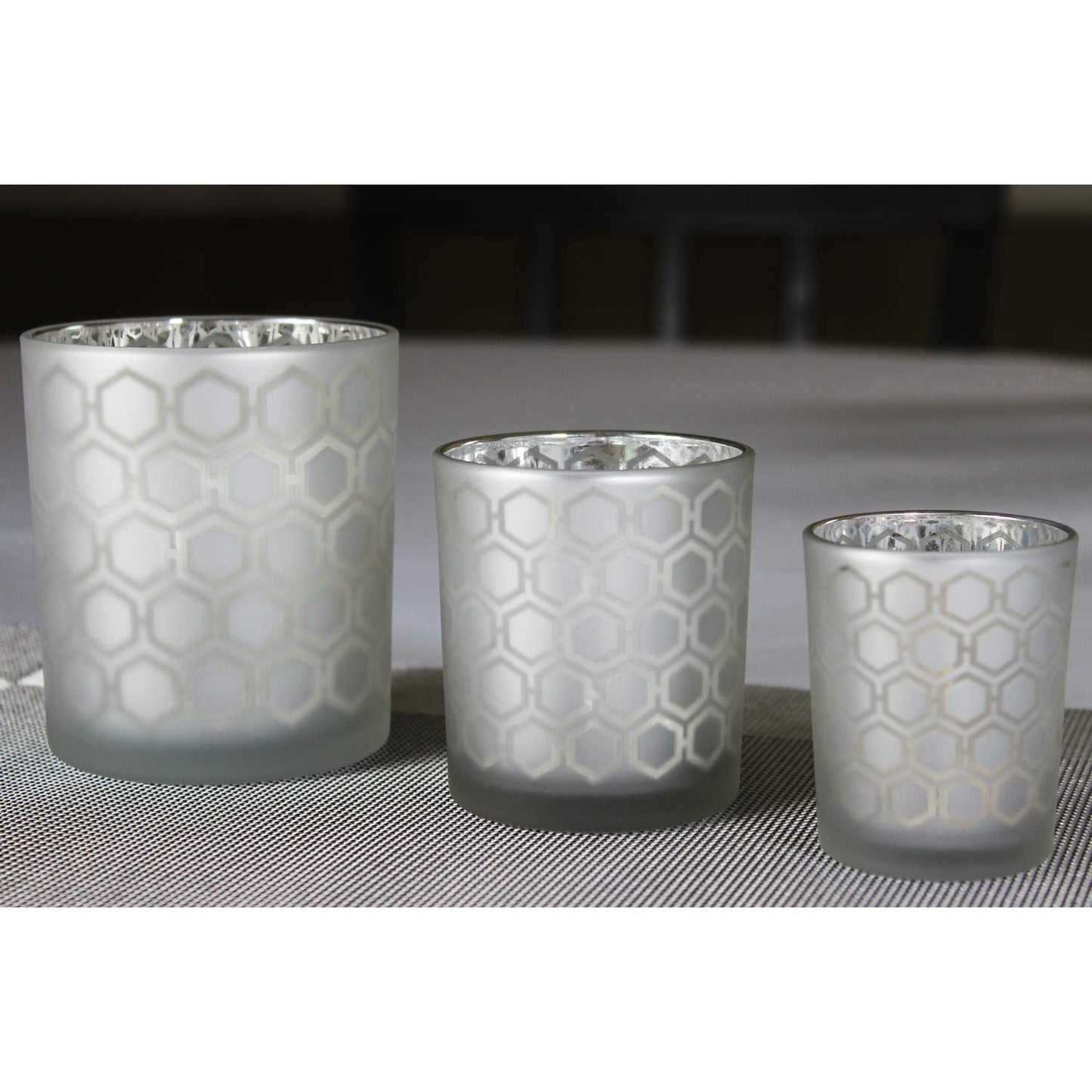 Glass Votive Tealight Candle Holders in Bulk for Table Centerpiece Wedding Decor, Frosted, 2.75" Tall, Set of 12 - Assorted Frosted Regular - PT03