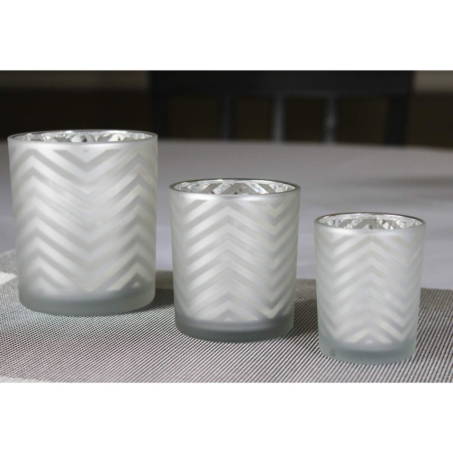 Glass Votive Tealight Candle Holders in Bulk for Table Centerpiece Wedding Decor, Frosted, 2.75" Tall, Set of 12 - Assorted Frosted Regular - PT02