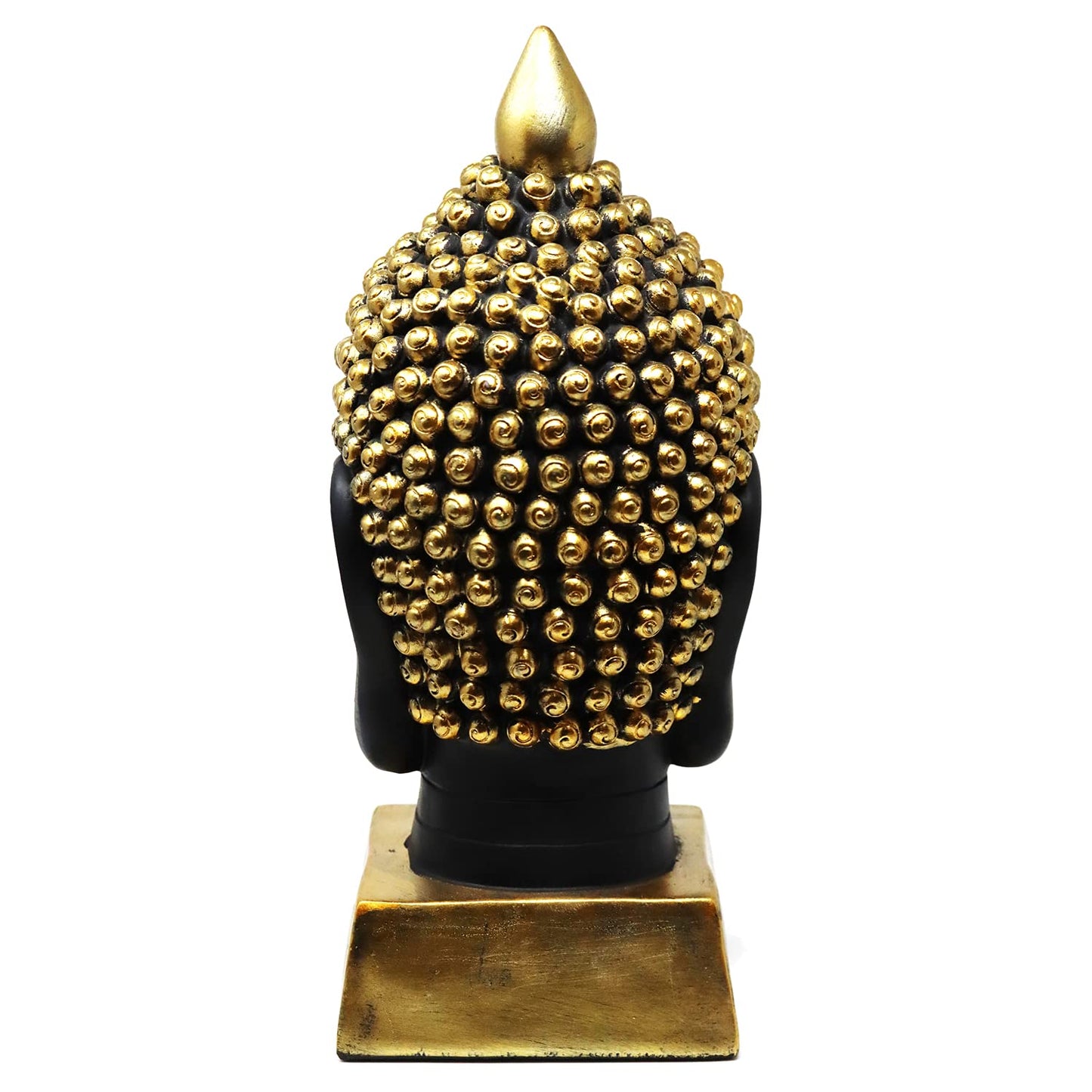 Buddha Head Statue for Home Decor or Outdoor, Gold, 13" Tall - Gold - PT07
