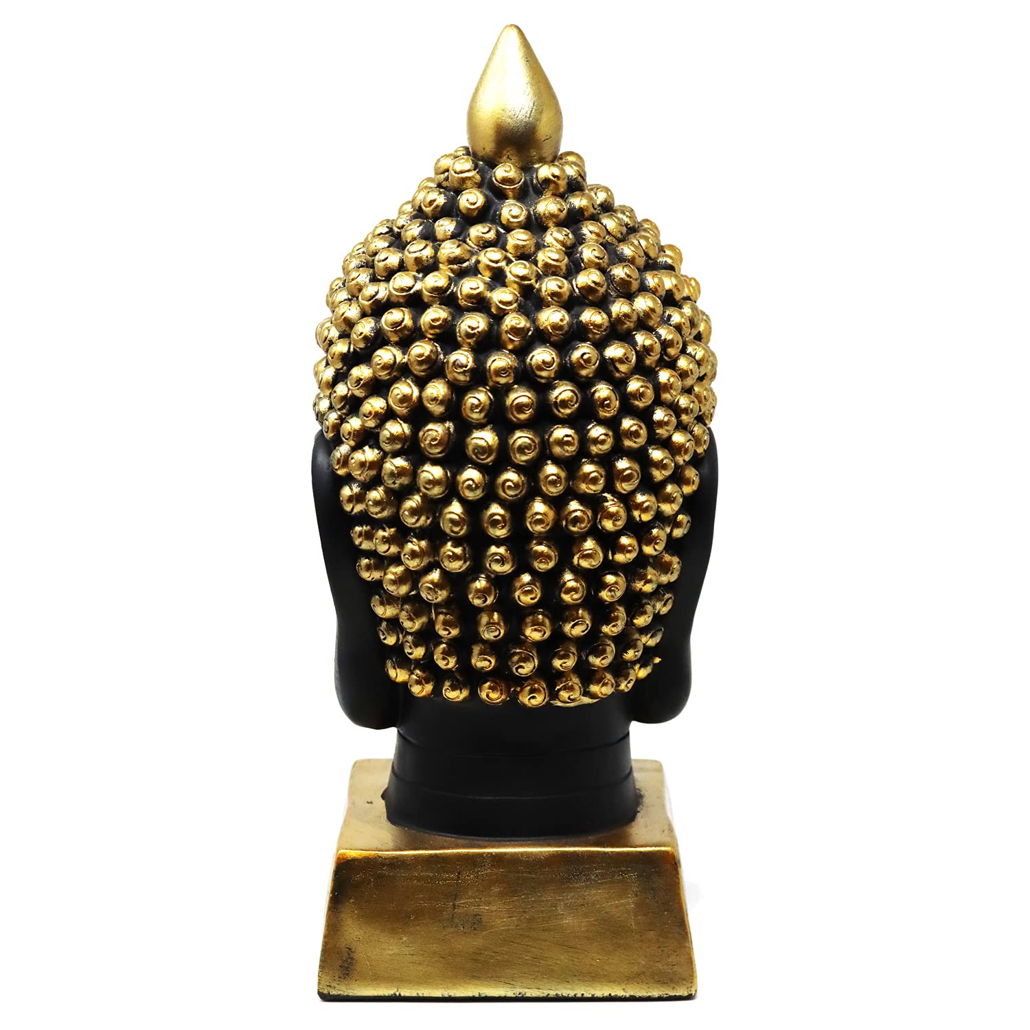 Buddha Head Statue for Home Decor or Outdoor, Gold, 13" Tall - Gold - PT07