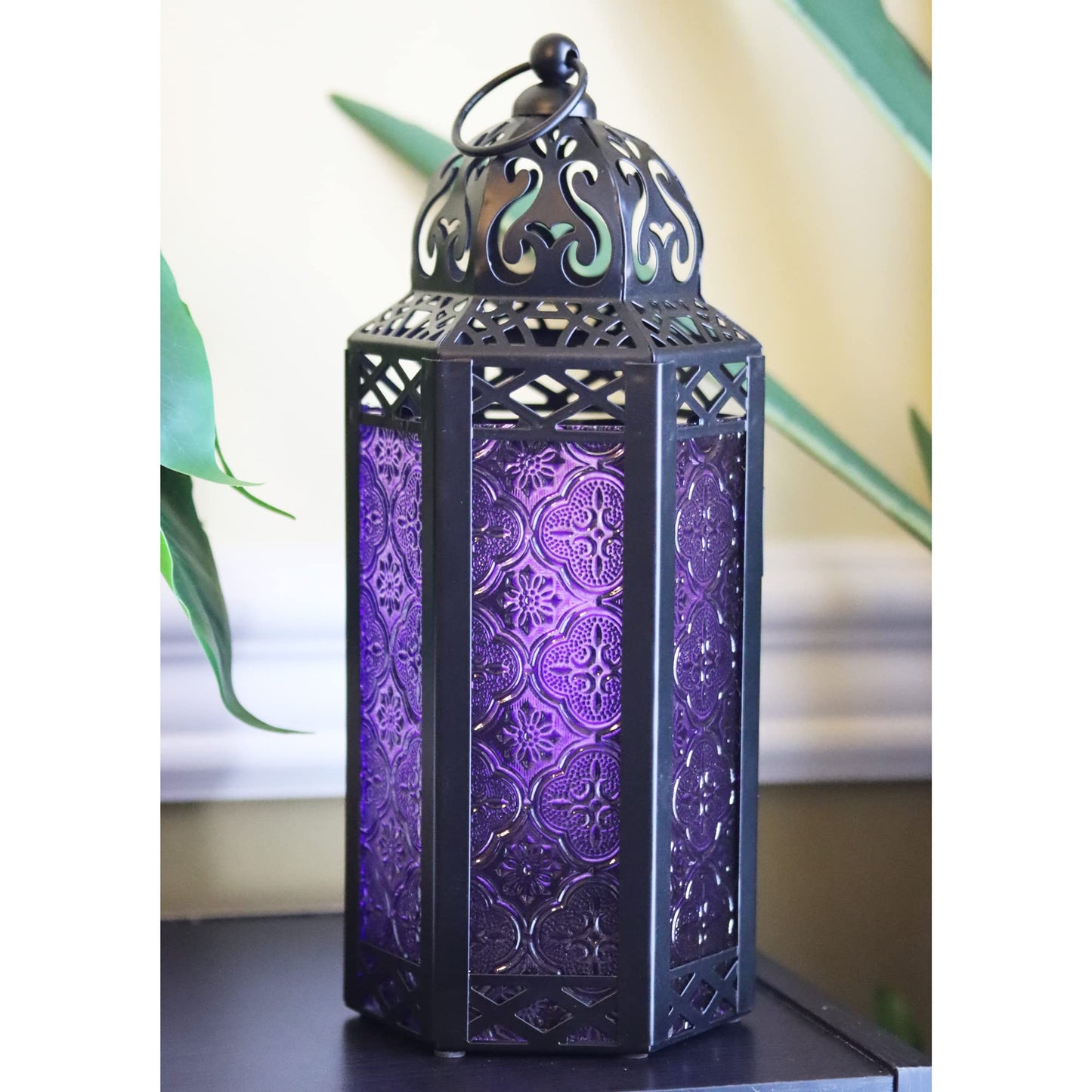 6pk Decorative Moroccan Candle Lantern Holder for Home Decor, Patio, Weddings, Assorted Colors, Medium - Assorted Medium - PT05
