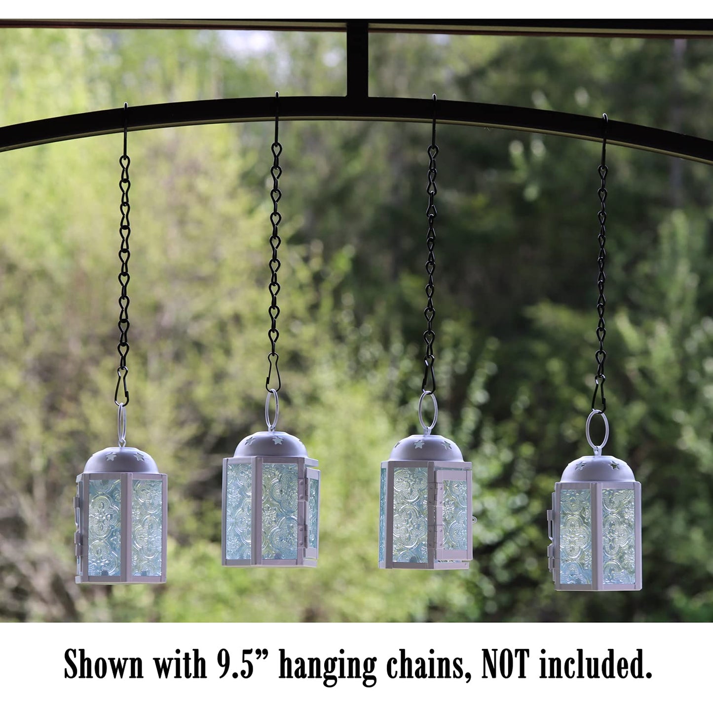 Mini Moroccan Tea Light Candle Holder Lanterns – 4.25" Small Decorative Lantern for Table or Hanging, Metal with Glass Panels – Ramadan, Wedding, Home Decor, Ma - Matte White 4 - PT08