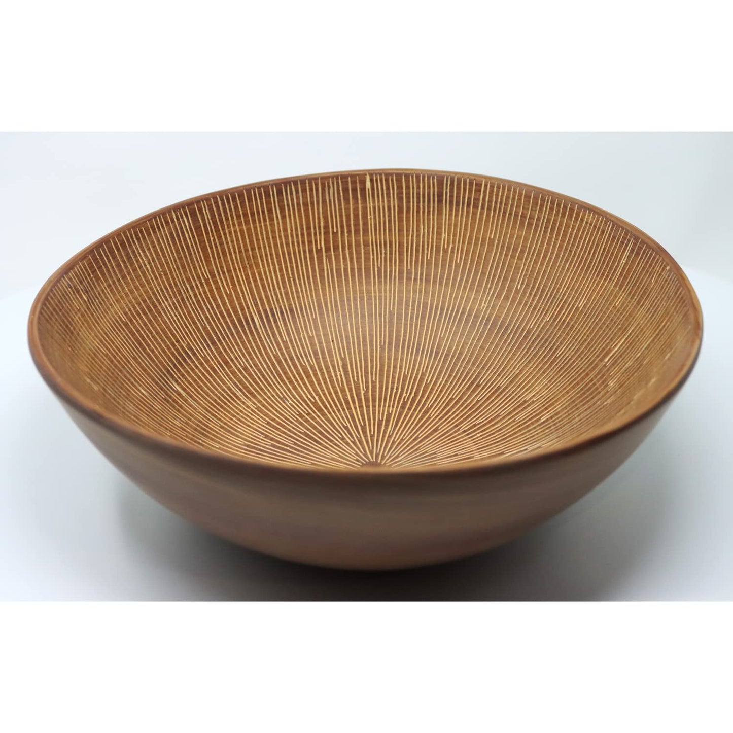 3pc Large Decorative Bowl for Coffee Table Decor, Kitchen, Dining Room Centerpieces, Orbs/Balls Included, Light Brown - Light Brown Large Bowl: 5 inches, Small Bowl: 4 inches - PT03