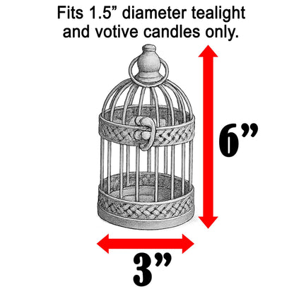Birdcage Candle Lantern Set - White Small - PT05