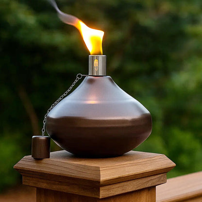 Citronella Torch Candles for Outdoor Patio and Deck - 30oz Large Table Top Stainless Steel Metal Burner Torches for Outside, Bronze Finish, Set of 4 - Bronze Finish 4 Count - PT01