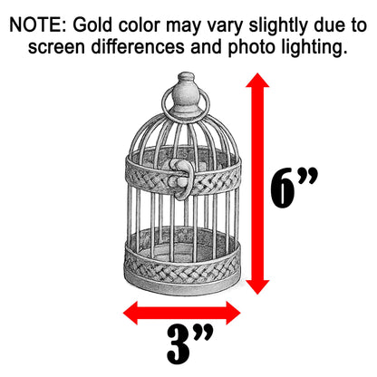 Birdcage Candle Lantern Set - Gold Small - PT08