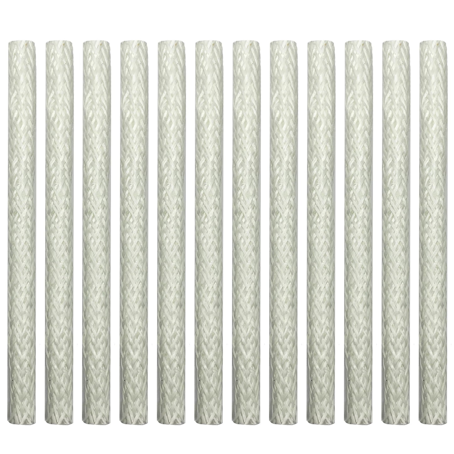6 inch Fiberglass Replacment Wicks for Outside Glass Torches - Citronella Oil Lamp Burner 16oz Table Top Torch for Patio, Garden, Deck, and Outdoor Parties, Set - Pack of 12 - MAIN