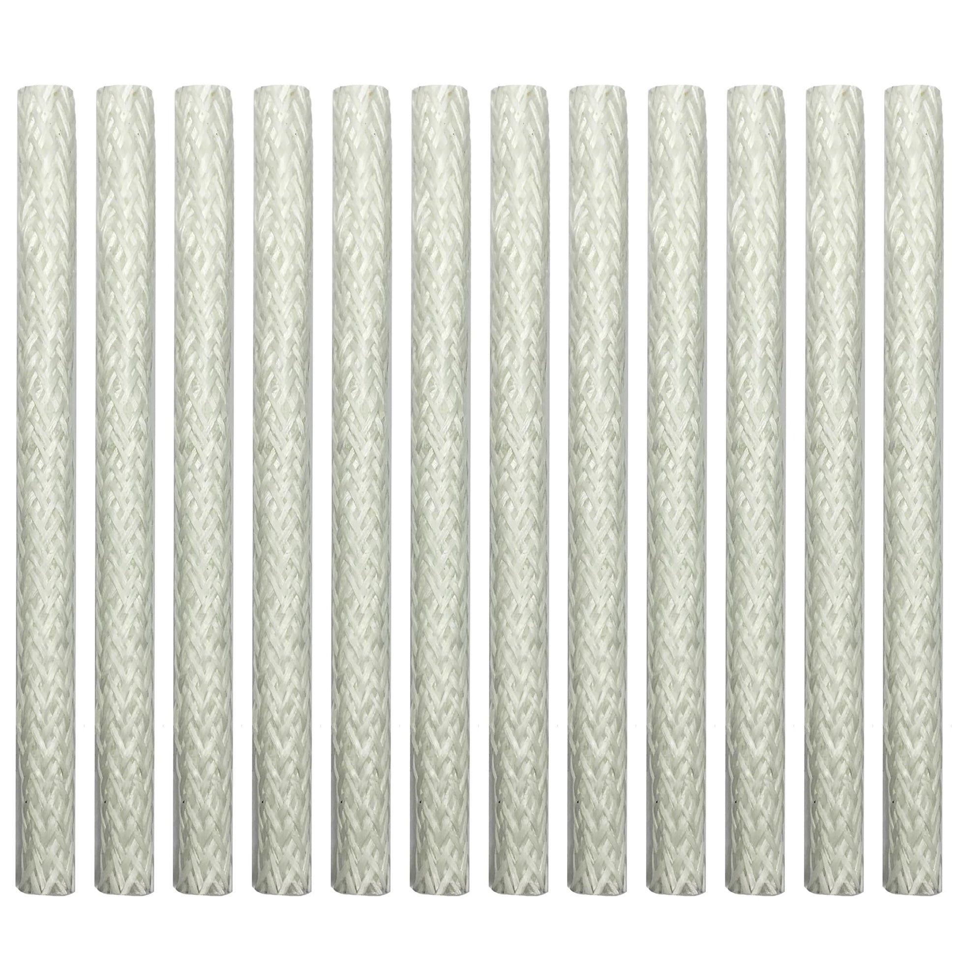 6 inch Fiberglass Replacment Wicks for Outside Glass Torches - Citronella Oil Lamp Burner 16oz Table Top Torch for Patio, Garden, Deck, and Outdoor Parties, Set - Pack of 12 - MAIN