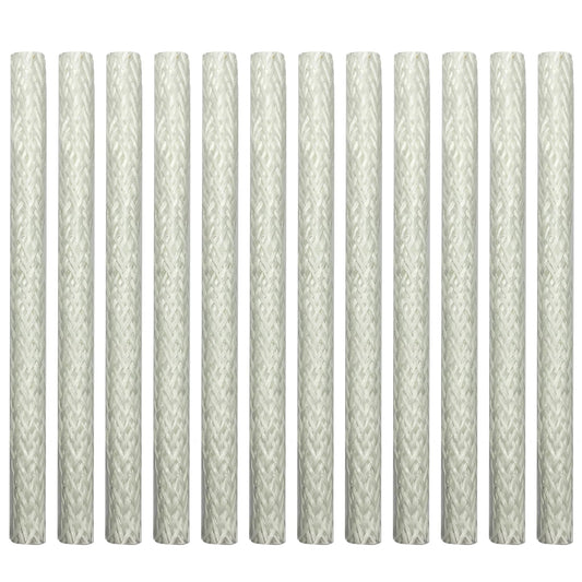6 inch Fiberglass Replacment Wicks for Outside Glass Torches - Citronella Oil Lamp Burner 16oz Table Top Torch for Patio, Garden, Deck, and Outdoor Parties, Set - Pack of 12 - MAIN