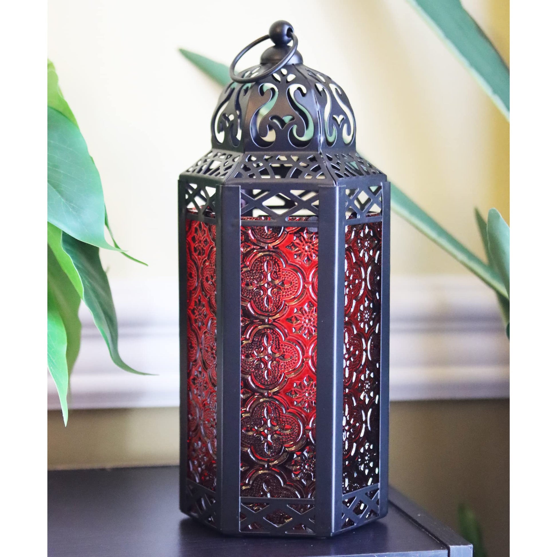6pk Decorative Moroccan Candle Lantern Holder for Home Decor, Patio, Weddings, Assorted Colors, Medium - Assorted Medium - PT04
