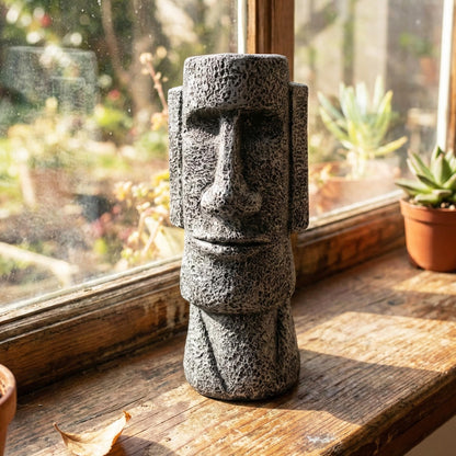 9" Tall Easter Island Moai Head Monolith Sculpture/Statue, Medium - Moai Monolith Medium - 9" - PT07