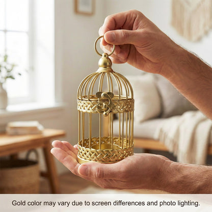 Birdcage Candle Lantern Set - Gold Small - PT02
