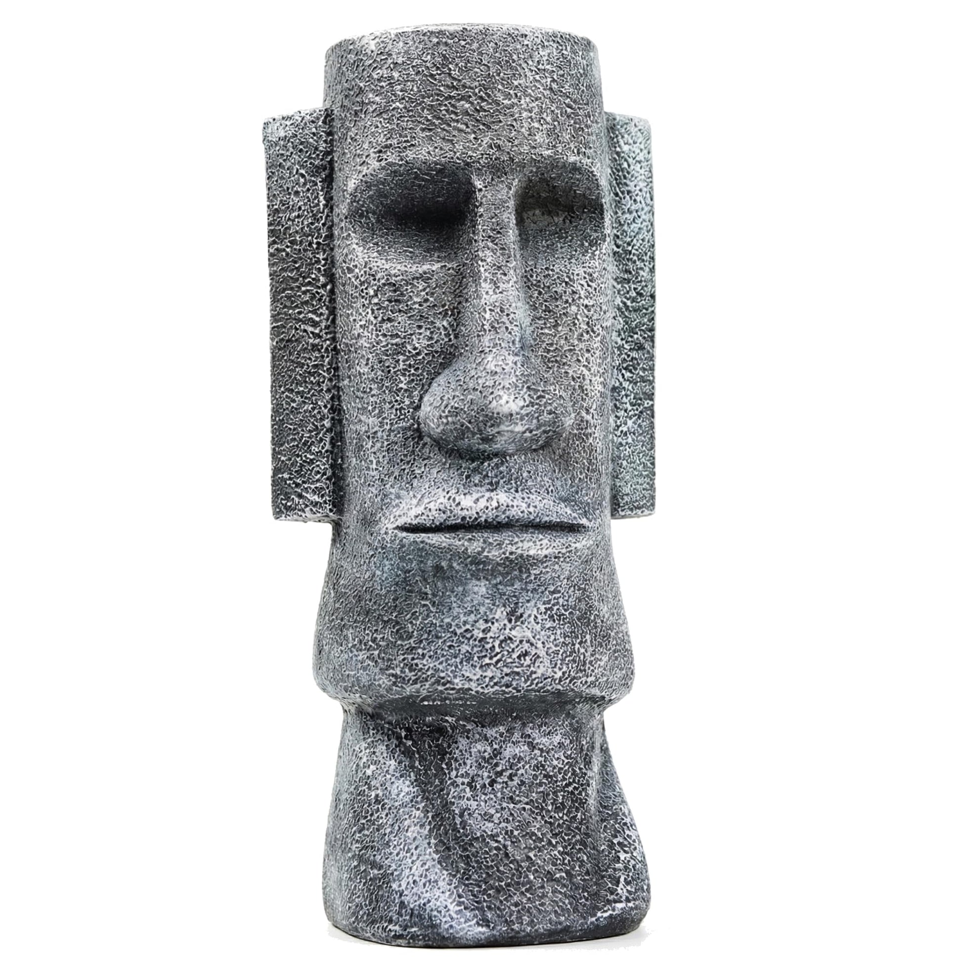 15" Tall Easter Island Moai Monolith Sculpture/Statue, Large - Charcoal Large - 15" - MAIN