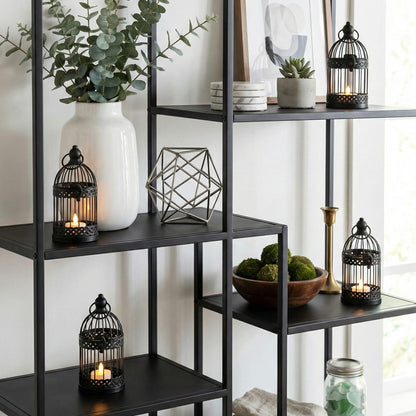 Birdcage Candle Lantern Set - Black Small - PT02