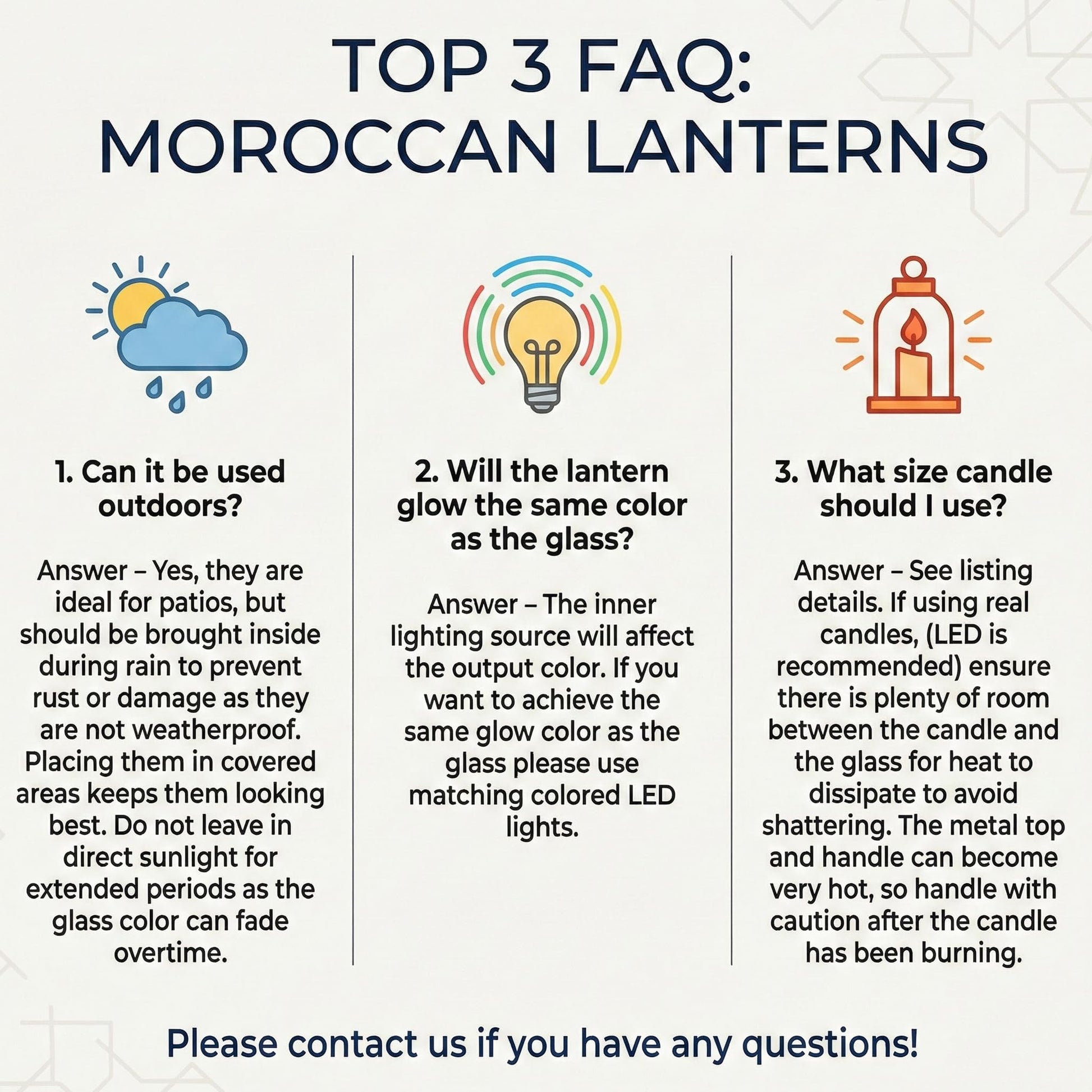 Hanging Moroccan Decorative Candle Lantern Holders for Outdoor Décor - Gold Hanging - PT06