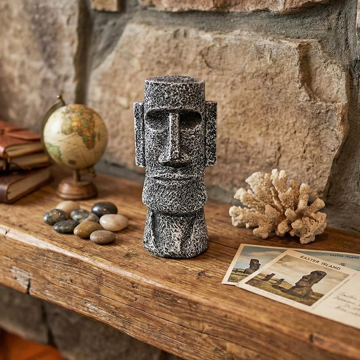 5" Tall Easter Island Moai Monolith Sculpture/Statue, Small - Charcoal Small - 5" - PT06