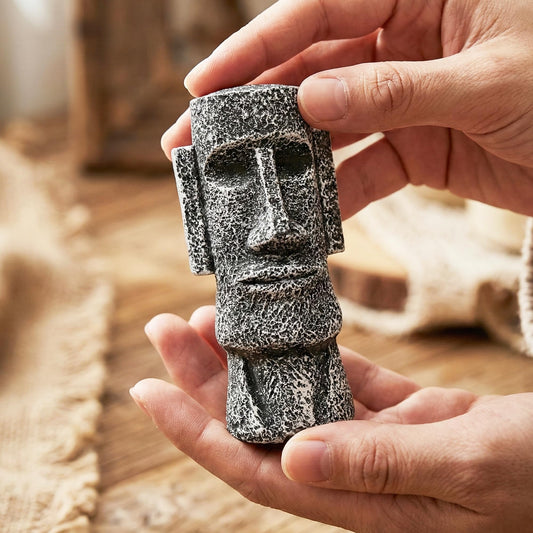 5" Tall Easter Island Moai Monolith Sculpture/Statue, Small - Charcoal Small - 5" - PT01
