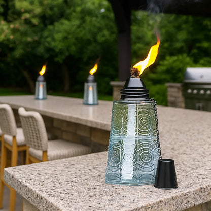 3pc Citronella Table Top Torches, Clear