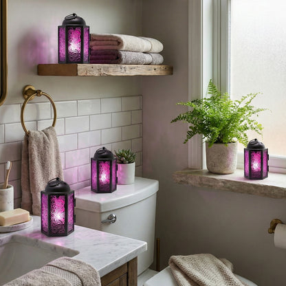 Mini Moroccan Tealight Candle Lantern, Pink