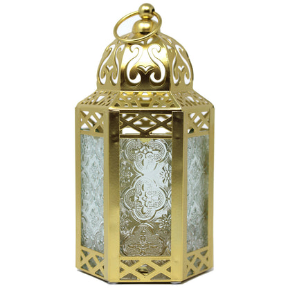 Gold Ramadan Candle Lantern, Small