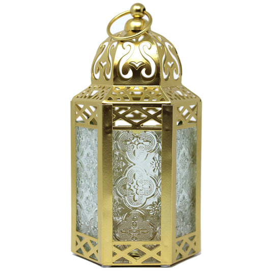 Gold Ramadan Candle Lantern, Small