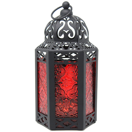 Red Moroccan Candle Lantern, Small