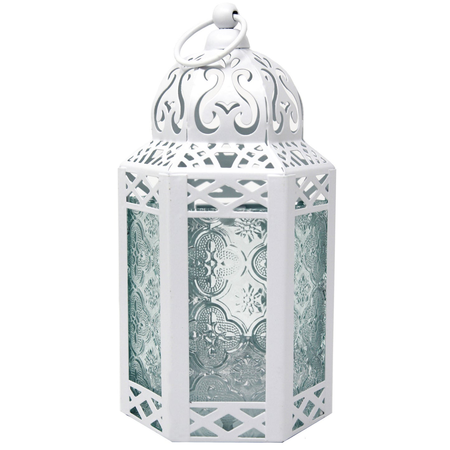 White Moroccan Candle Lantern, Small