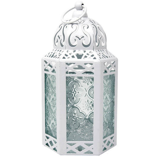 White Moroccan Candle Lantern, Small