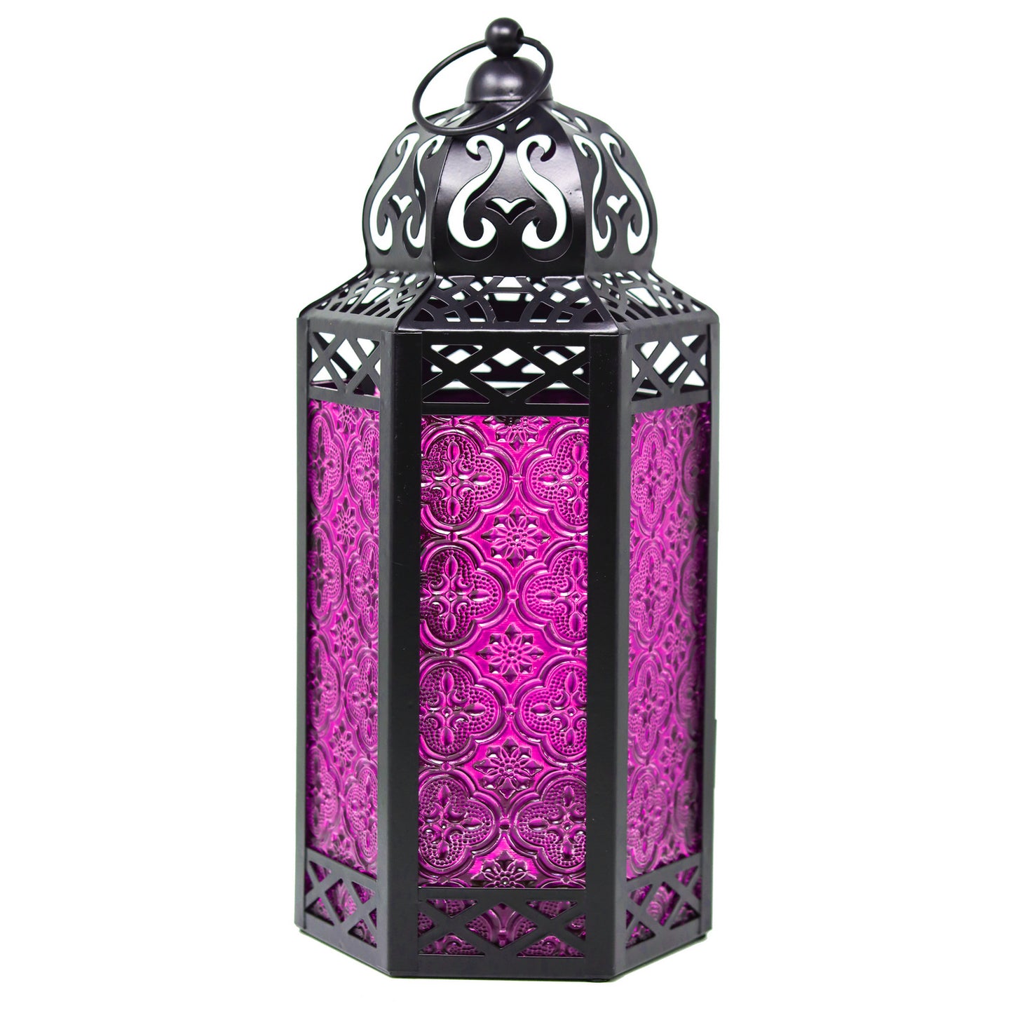 Pink Moroccan Candle Lantern, Large