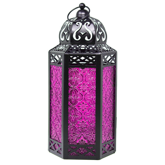 Pink Moroccan Candle Lantern, Large