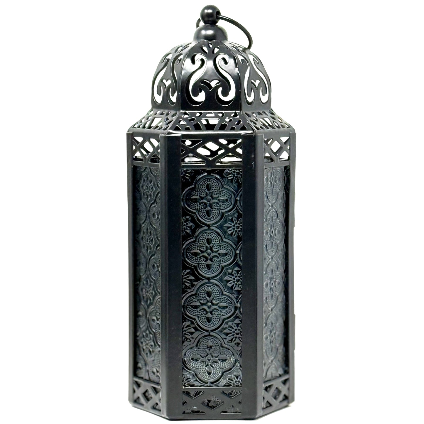 Black Moroccan Candle Lantern, Medium