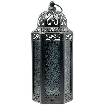 Black Moroccan Candle Lantern, Medium
