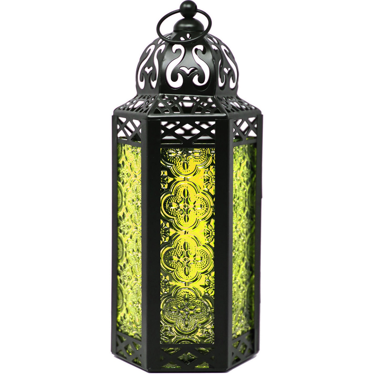 Yellow Moroccan Candle Lantern, Medium