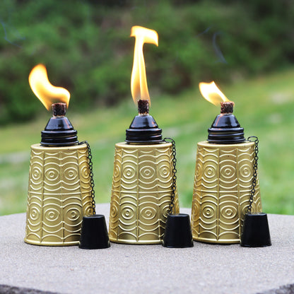 3pc Citronella Table Top Torches, Gold