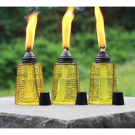 3pc Citronella Table Top Torches, Yellow